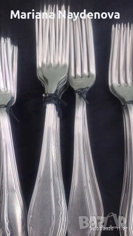 комплект прибори по 6 бр.от соца и кълцалник, снимка 2 - Антикварни и старинни предмети - 53493745