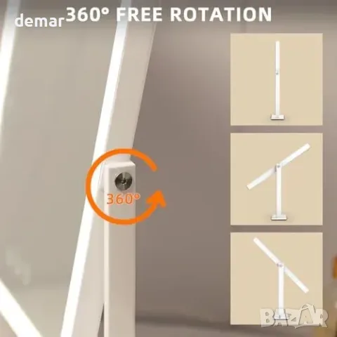 FENCHILIN LED козметично огледало Vanity Mirror с осветление, димер и 10x увеличение 25x30, снимка 5 - Огледала - 55827440