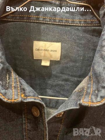 Риза деним Calvin Klein Jeans, размер М, снимка 4 - Ризи - 53768571