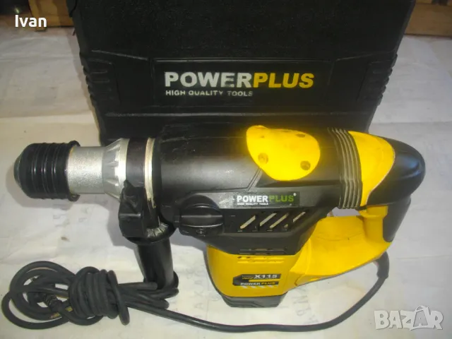 ЗА ЧАСТИ ЗА РЕМОНТ ГОЛЯМ БЕЛГИЙСКИ 1500 ВАТА ПЕРФОРАТОР КЪРТАЧ POWER PLUS X115 Made in BELGIUM, снимка 2 - Перфоратори - 48410914