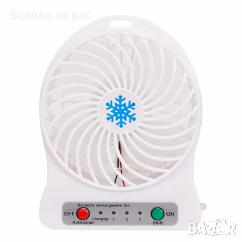 Преносим мини вентилатор за дом или офис, с USB Зареждане, снимка 5 - Вентилатори - 50395984
