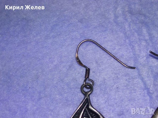 НЕВЕРОЯТНИ ГОТИЧЕСКИ СРЕБЪРНИ ОБЕЦИ ОКСИДИРАНО СРЕБРО 925 АНГЛИЯ Ръчна ХУДОЖЕСТВЕНА ИЗРАБОТКА 40009, снимка 11 - Обеци - 42656176