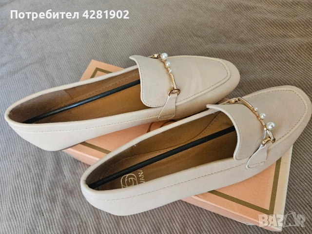 обувки в цвят екрю, снимка 2 - Дамски ежедневни обувки - 51310530