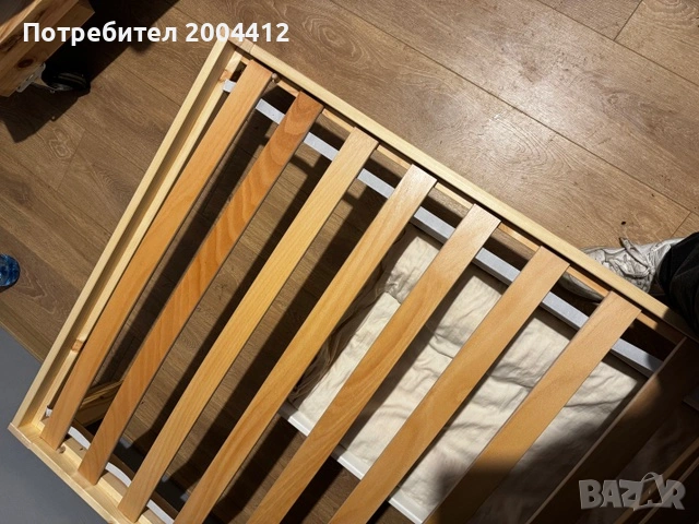 Единично легло с матрак от IKEA – сглобено, неизползвано, снимка 3 - Спални и легла - 53753252
