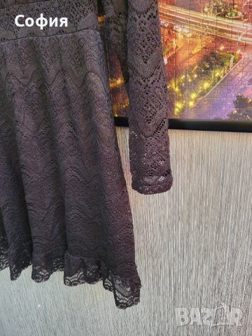 Малка черна рокля с дантела , снимка 8 - Рокли - 41689860