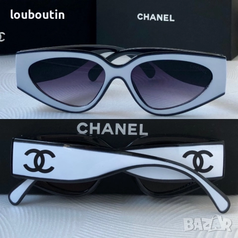 Дамски слънчеви очила котка бяло и черно, снимка 2 - Слънчеви и диоптрични очила - 52914542