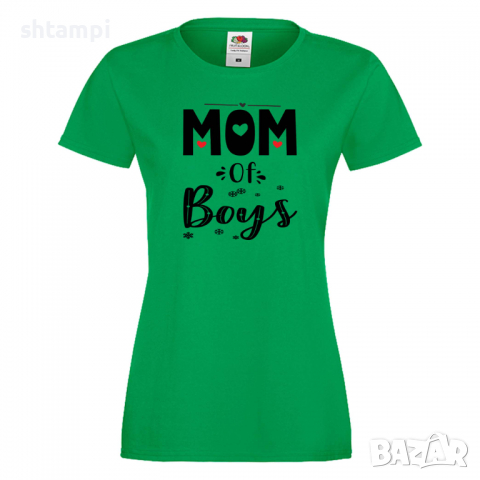 Дамска тениска Mom Of Boys,Празник на Майката,Подарък,Изненада,Рожден Ден, снимка 6 - Тениски - 36297075