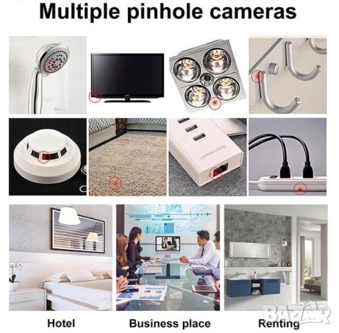 Ултра Лек 8.5гр Мини Джобен Анти Шпионски Детектор на Скрити Камери Лазер Скенер InfraRed Екран 6LED, снимка 8 - Комплекти за видеонаблюдение - 41309067