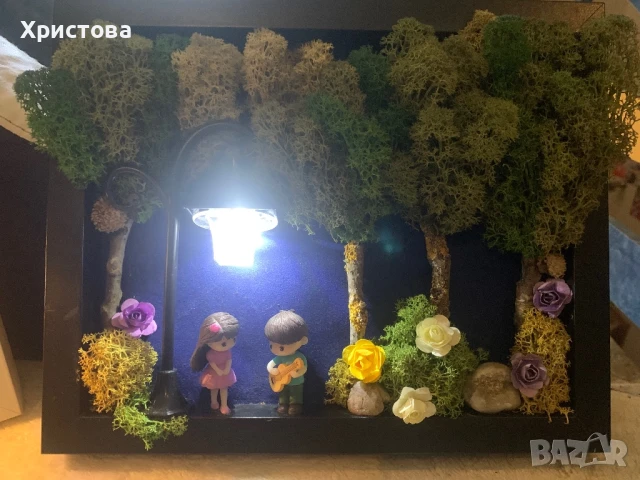 Ръчно изработени 3Д картини със скандинавски мъх, снимка 4 - Картини - 51099815