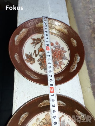 Лот от две чинии сатцума Satsuma, снимка 5 - Антикварни и старинни предмети - 34751974