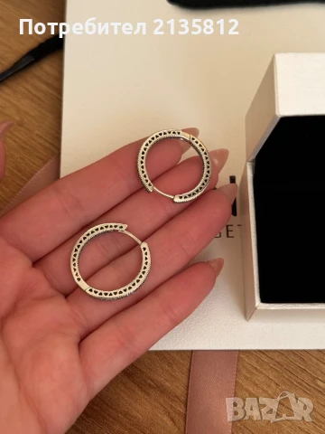 Обеци Пандора Pandora , снимка 5 - Обеци - 50633455