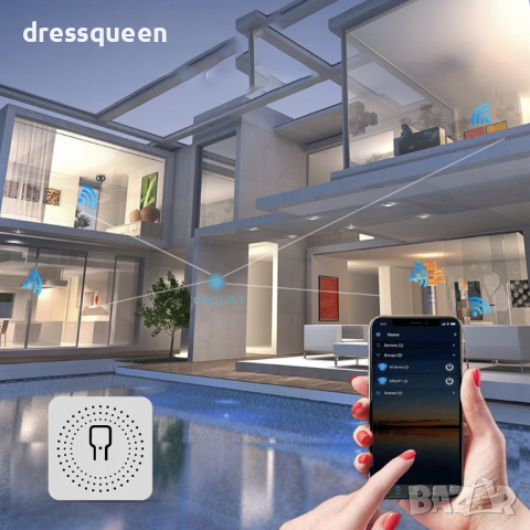 3990 Смарт WiFi превключвател с 16A реле, смарт модул за осветление - двуканален, снимка 6 - Други - 44803895