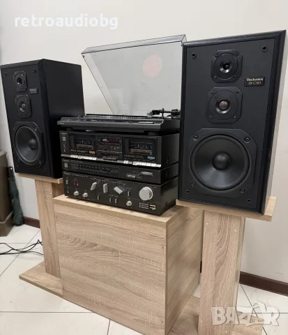 🔊Ретро аудио система - сет TECHNICS - усилвател, двукасетъчен дек, тунер, грамофон + колони🔊, снимка 2 - Аудиосистеми - 56091609