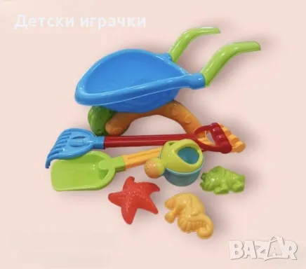 Плажна количка с лопата, гребло и аксесоари , снимка 2 - Други - 49776791