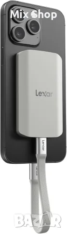 Нов Външен SSD диск Lexar ES5, 1 TB, скорост на четене/запис 2000 MB/s, USB-C, (MagSafe)