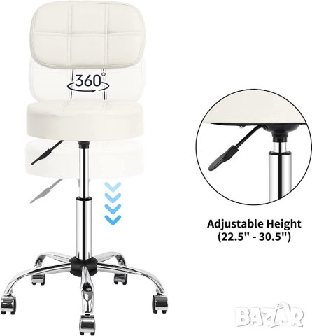 Компактен офис стол / стол за бюро B1H5031, снимка 3 - Столове - 41039652