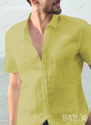 Мъжка лятна риза с къс ръкав, 6цвята , снимка 3 - Ризи - 41552427