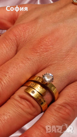 Модерен дамски пръстен тип халка с цирконий Casablanca, снимка 3 - Пръстени - 44624351