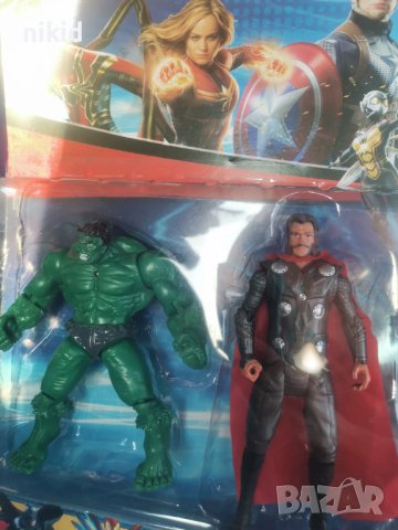 Голям сет 7 Avengers герои  Супермен Хълк пластмасови фигурки за игра и украса торта топери играчки, снимка 3 - Фигурки - 41896941