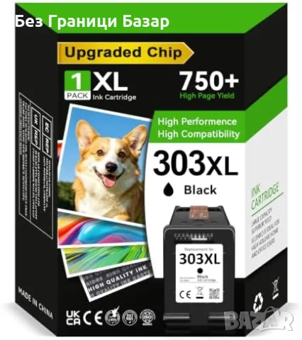 Нова ECOINKO 303XL Черна касета за HP Envy Inspire Photo Tango X 750+ страници печат принтер мастило