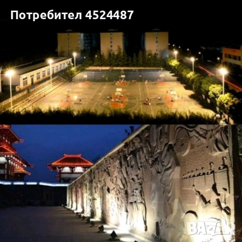 Интелигентен LED прожектор с дистанционно, 100W, различен цвят светлини (multicolor), снимка 3 - Лед осветление - 51466356