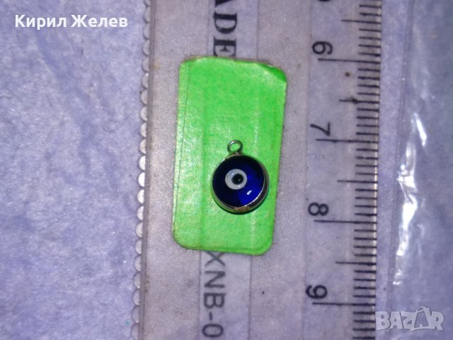 ОКОТО на НАЗАР Стара МИНИАТЮРНА СРЕБЪРНА ВИСУЛКА с ВЦЕТНО ВЕНЕЦИАНСКО СТЪКЛО РЪЧНА ФИНА РАБОТА 28542, снимка 6 - Антикварни и старинни предмети - 41336902