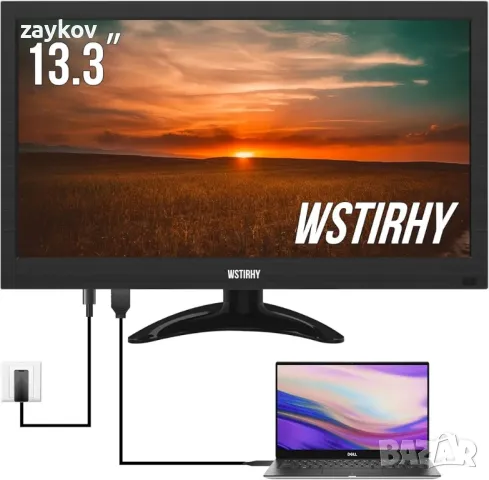Wstirhy 13,3-инчов bnc монитор 1366x768, снимка 3 - Монитори - 49872840