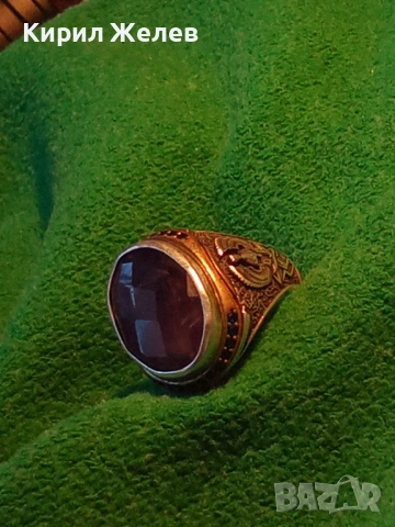 Поръчков Колекционерски сребърен пръстен с Лилав Аметист ювелирна изработка 52495, снимка 15 - Пръстени - 52985044