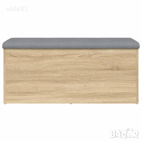 vidaXL Пейка за съхранение, дъб сонома, 102x42x45 см, инженерно дърво, снимка 5 - Маси - 56148131