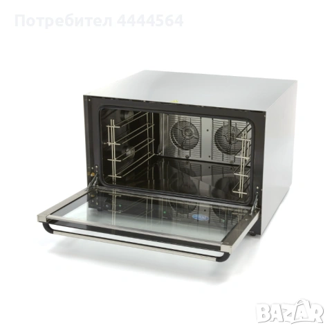 Професионална конвекторна фурна – 400V, 6,4 kW, с двойно остъкление и аналогов контрол, снимка 3 - Обзавеждане на кухня - 53777707