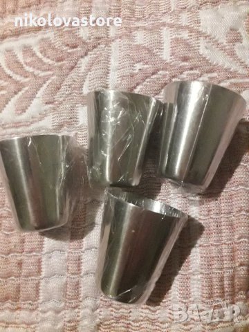 4 малки метални чашки , снимка 2 - Други ценни предмети - 49509314