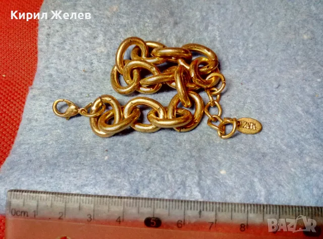 МАРКОВА СТИЛНА ПОЗЛАТЕНА ГРИВНА от БЛАГОРОДНА СТОМАНА на ZARA 43458, снимка 4 - Гривни - 47316054