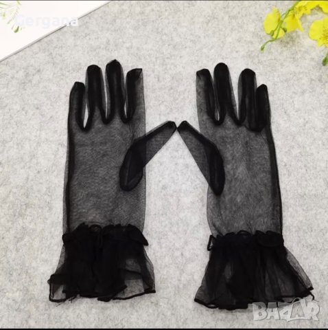 къси черни ръкавици, снимка 2 - Ръкавици - 42719796