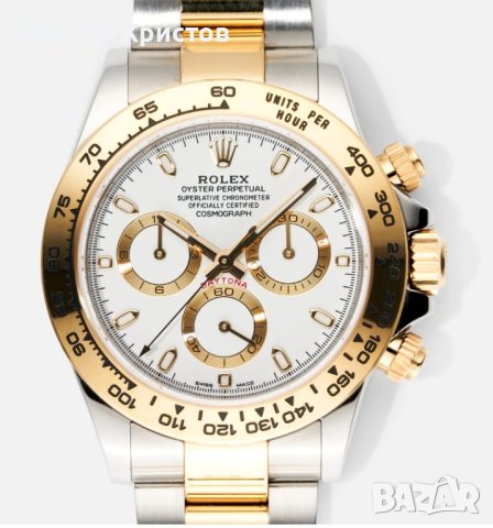Мъжки луксозен часовник Rolex Daytona Two-tone White dial 116503
