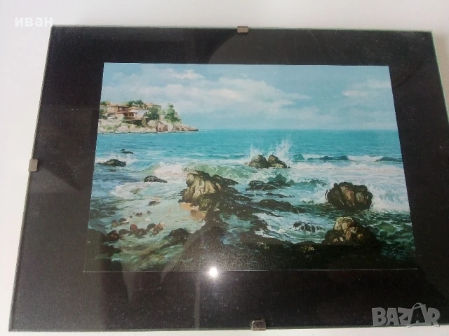 Малка картина с рамка.Морски пейзаж, снимка 2 - Картини - 50682294