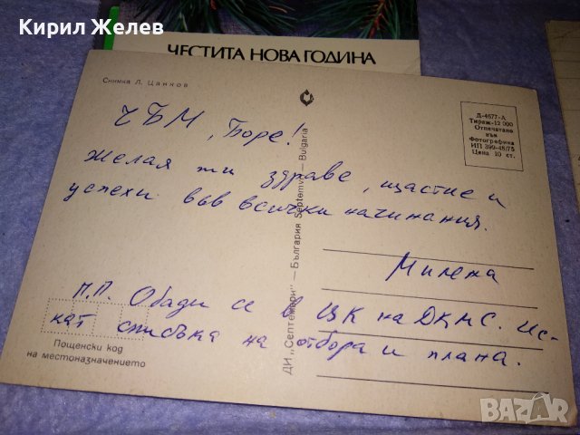 ЛОТ 4 Стари ПОЩЕНСКИ КАРТИЧКИ ФЛОРАЛНА ТЕМАТИКА ЦВЕТЯ НОВА ГОДИНА 36019, снимка 7 - Филателия - 39421172