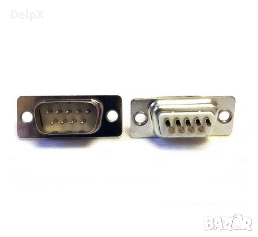 Букса за кабел метална RS232 9pin(м), снимка 1 - Друга електроника - 42516448