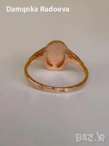 СССР златен пръстен Камея проба 583, снимка 11 - Пръстени - 48028281