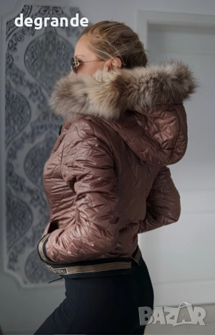 Късо Дамско Яке с пух от Лисица , снимка 2 - Якета - 53111943