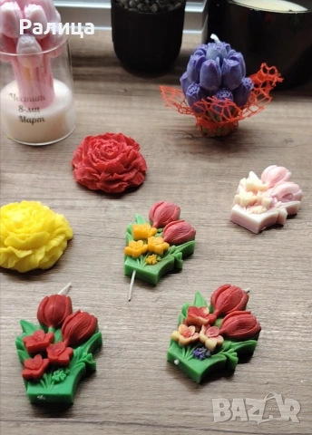 Ароматна свещ - букет, снимка 5 - Други - 53449181