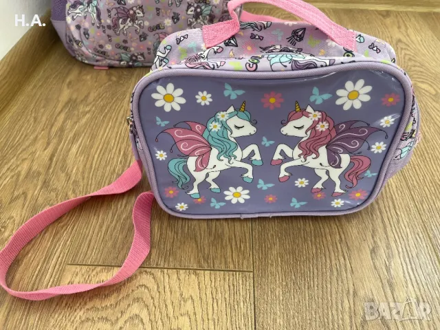 Комплект раница, несесер и чанта за обяд Еднорог, снимка 3 - Раници - 50005006