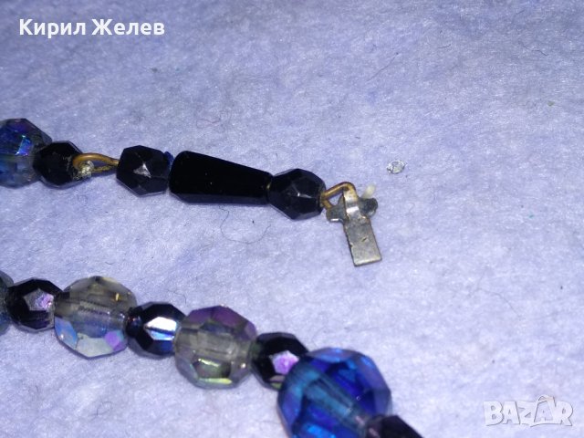 СТАРО АР ДЕКО РЕТРО КОЛИЕ ОГЪРЛИЦА ФАСЕТИРАН БОХЕМСКИ КРИСТАЛ МАЙСТОРСКА РЪЧНА ИЗРАБОТКА 75181, снимка 11 - Антикварни и старинни предмети - 41838657