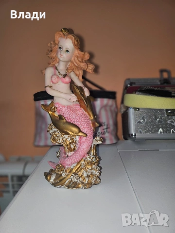 Гипсова статуетка,украшение-русалка 22см.