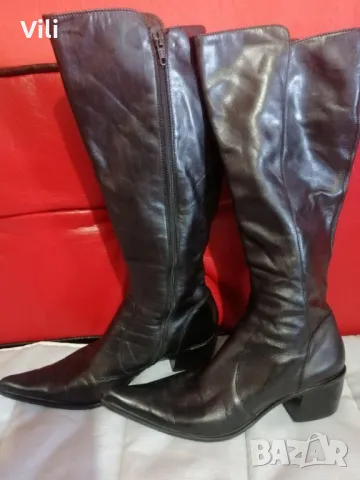 Italianski Damski kojeni botushi - ZERODB...- Estestvena koja...!!, снимка 5 - Дамски ботуши - 47939052