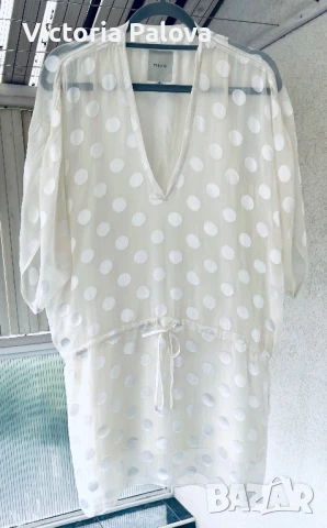 Дизайнерска туника/блуза лукс 100% коприна  MASON  USA, снимка 5 - Туники - 50507330