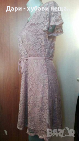 Нежна рокля в цвят пепел от рози🍀❤M,M/L❤🍀 арт.4075, снимка 3 - Рокли - 36151446