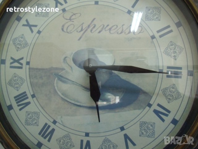 № 7072 стар стенен часовник  - кварцов механизъм  - работещ  - диаметър 39 см  - метал , синтетика, , снимка 3 - Други ценни предмети - 41561199