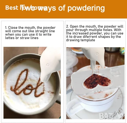  Сладки  ДЕКОРАТОР делфини за какао, конела и черен пипер, снимка 3 - Аксесоари за кухня - 51086894