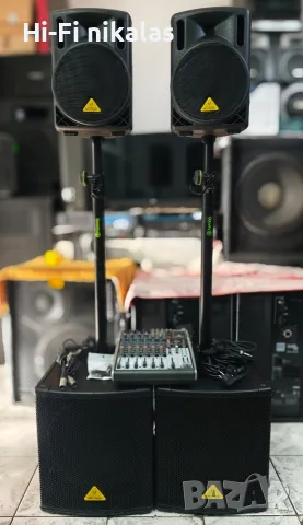 Парти система професионални активни тонколони бас каси BEHRINGER EUROLIVE B208D EUROLIVE B1200D-PRO