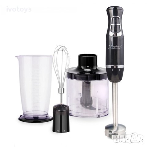 Пасатор, чопър и бъркалка 3в1 ZEPHYR ZP 1112 XSC, 800W, 2 скорости, Купа 700ml, Черен, снимка 1